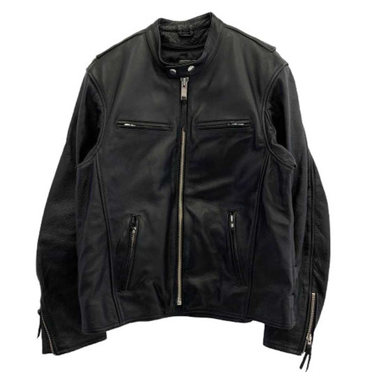 KADOYA カドヤ KVXMVS2-21 k's leather シングル ライダースジャケット キルトライナー付 ブラック系 LLB【中古】