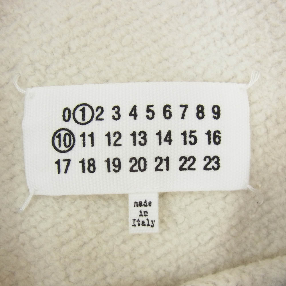 MAISON MARGIELA メゾンマルジェラ S51GU0130 四つタグ SWEATSHIRT 前V ペンシルロゴ ショート丈 クロップド スウェットシャツ トレーナー グレー系 S【中古】