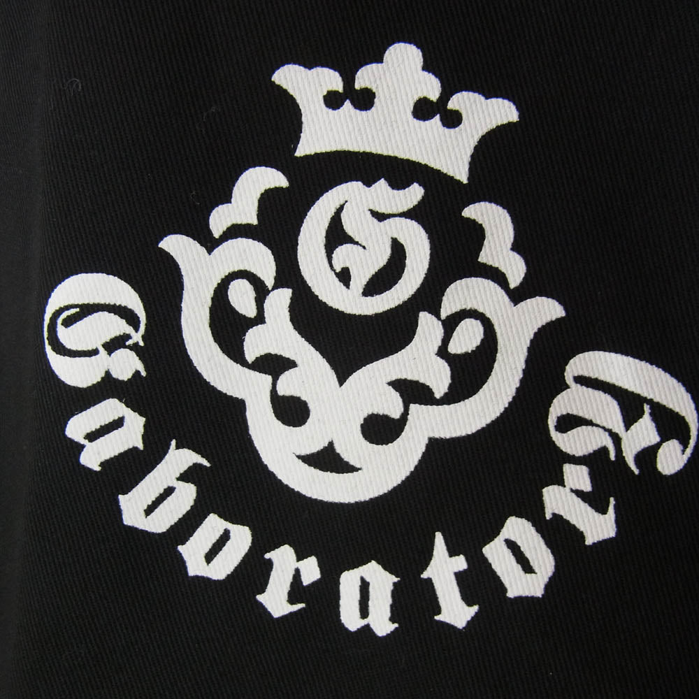 GABOR ガボール COVERALLS LONG SLEEVES Gクラウンロゴ バックプリント カバーオール シャツ ジャケット ブラック系 M【新古品】【未使用】【中古】