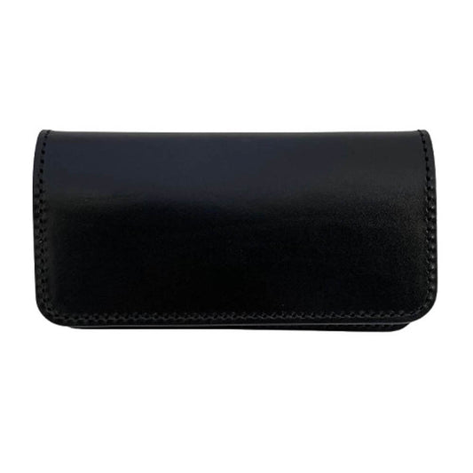 黒羽 クロウ CBM195 マチ付き レザー ロングウォレット 長財布 ブラック系【新古品】【未使用】【中古】