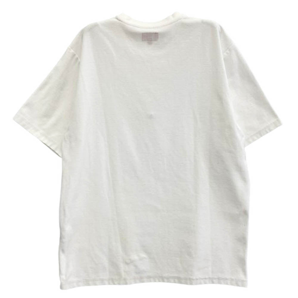 Supreme シュプリーム 19AW Chenille Arc Logo S/S Top パイル アーチロゴ 半袖 Tシャツ ホワイト系 M【中古】