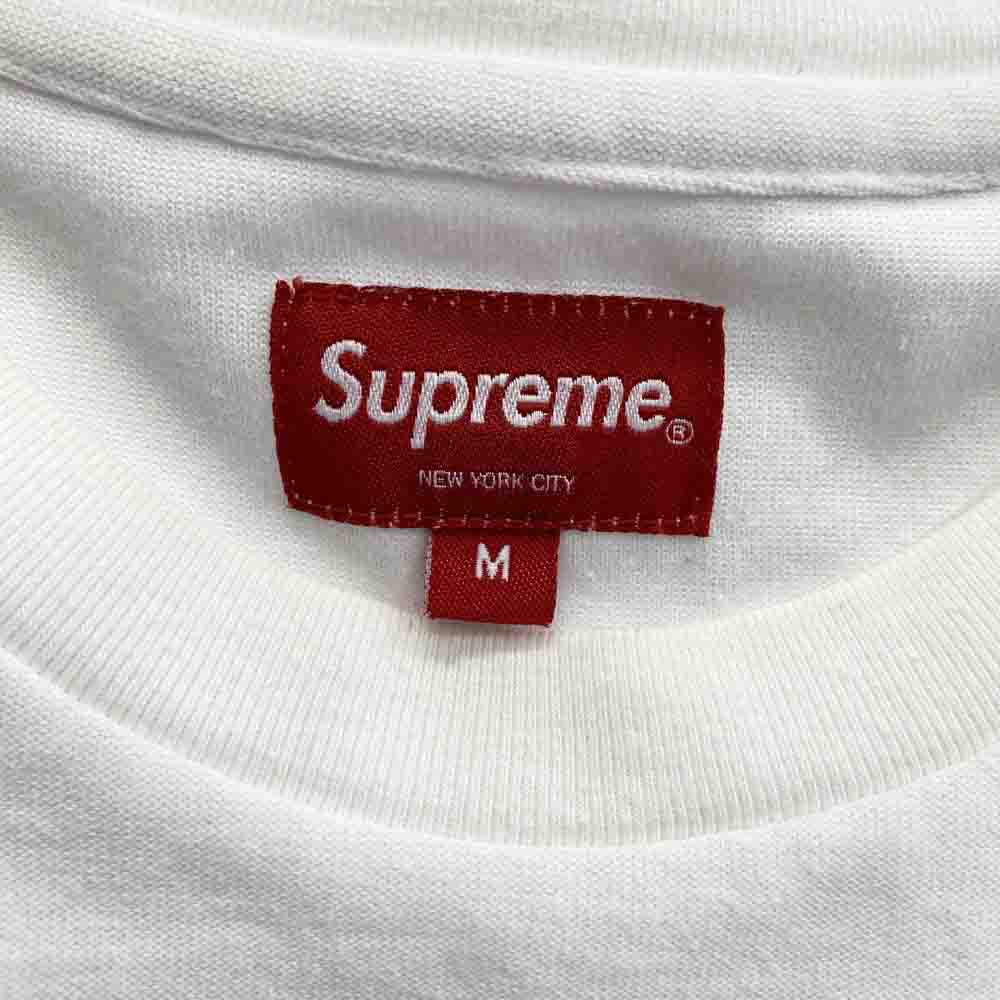 Supreme シュプリーム 19AW Chenille Arc Logo S/S Top パイル アーチロゴ 半袖 Tシャツ ホワイト系 M【中古】