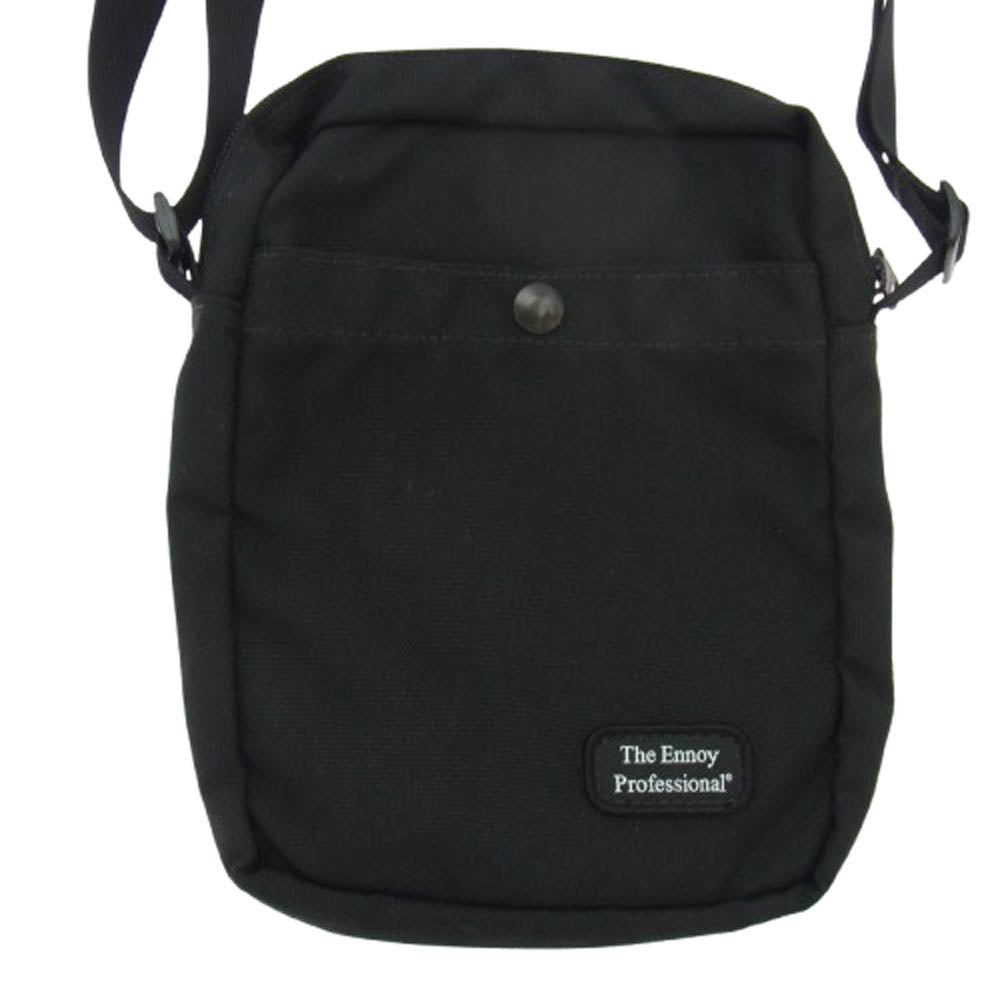 The Ennoy Professional ザ エンノイ プロフェッショナル SHOULDER BAG ロゴパッチ キャンバス ショルダーバッグ ブラック系【中古】