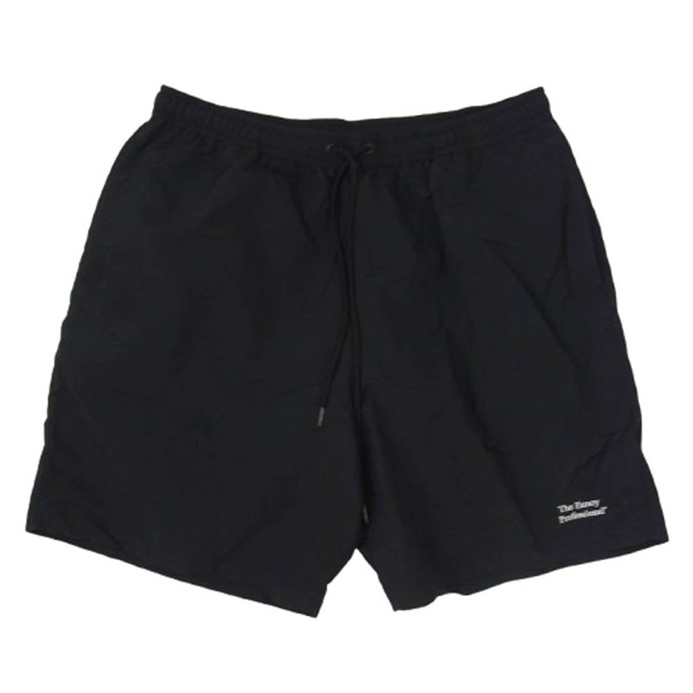 The Ennoy Professional ザ エンノイ プロフェッショナル NYLON SHORTS ナイロン ロゴ刺繍 ショーツ ハーフパンツ ブラック系 L【中古】