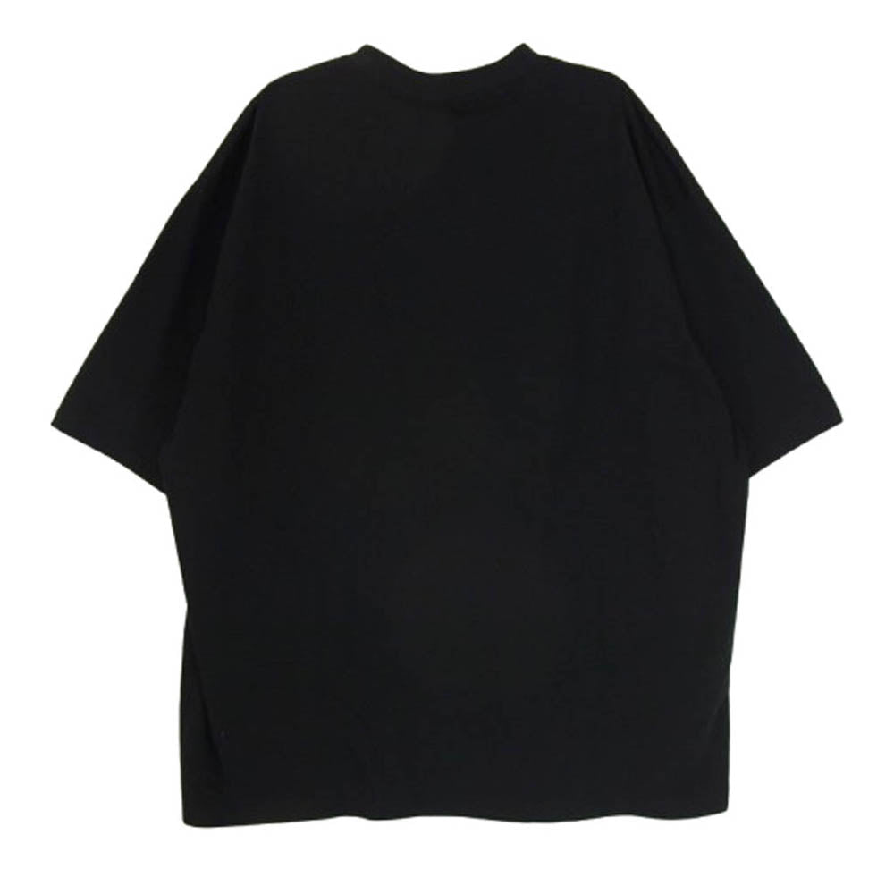 The Ennoy Professional ザ エンノイ プロフェッショナル 24SS SS24BRENCT04NTL Logo T-Shirt ロゴ刺繍 クルーネック 半袖 Tシャツ ブラック系 L【中古】