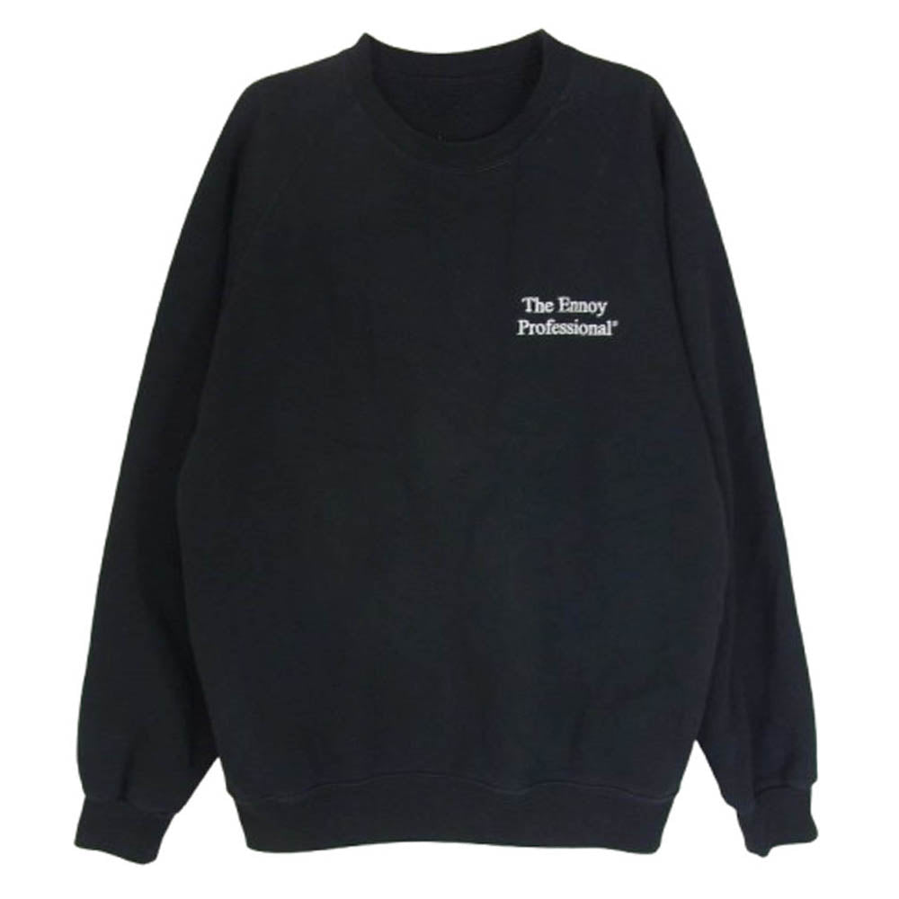 The Ennoy Professional ザ エンノイ プロフェッショナル 20AW AW20BRENCTO1NTL ロゴ刺繍 クルーネック スウェット トレーナー ブラック系 M【中古】