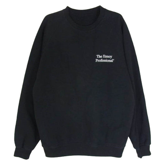The Ennoy Professional ザ エンノイ プロフェッショナル 20AW AW20BRENCTO1NTL ロゴ刺繍 クルーネック スウェット トレーナー ブラック系 M【中古】