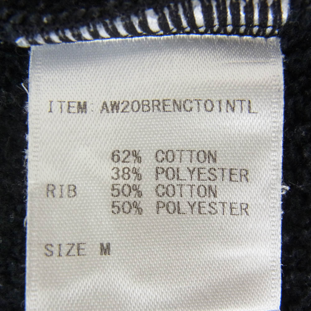 The Ennoy Professional ザ エンノイ プロフェッショナル 20AW AW20BRENCTO1NTL ロゴ刺繍 クルーネック スウェット トレーナー ブラック系 M【中古】