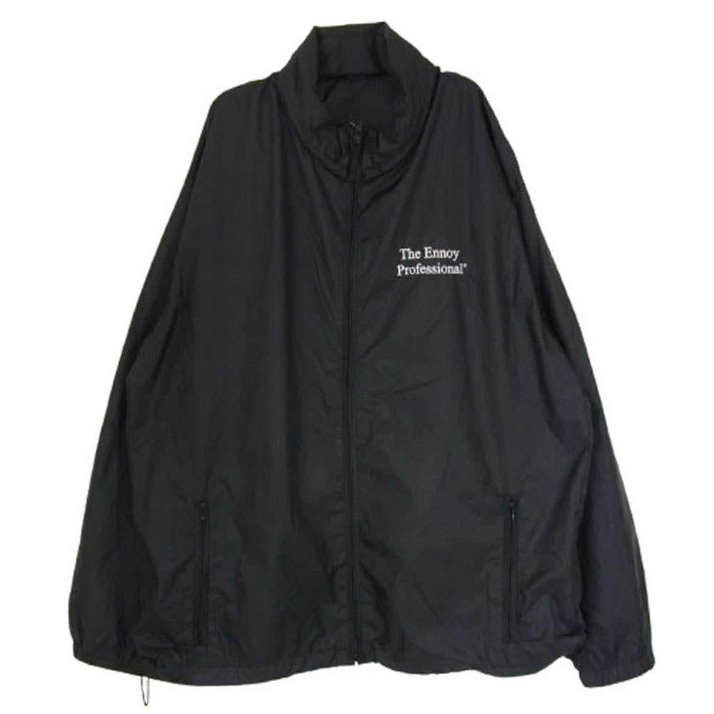 The Ennoy Professional ザ エンノイ プロフェッショナル PACKABLE NYLON JACKET ロゴ刺繍 パッカブル ナイロン ジャケット ブラック系 L【中古】