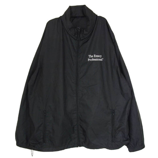 The Ennoy Professional ザ エンノイ プロフェッショナル PACKABLE NYLON JACKET ロゴ刺繍 パッカブル ナイロン ジャケット ブラック系 L【中古】