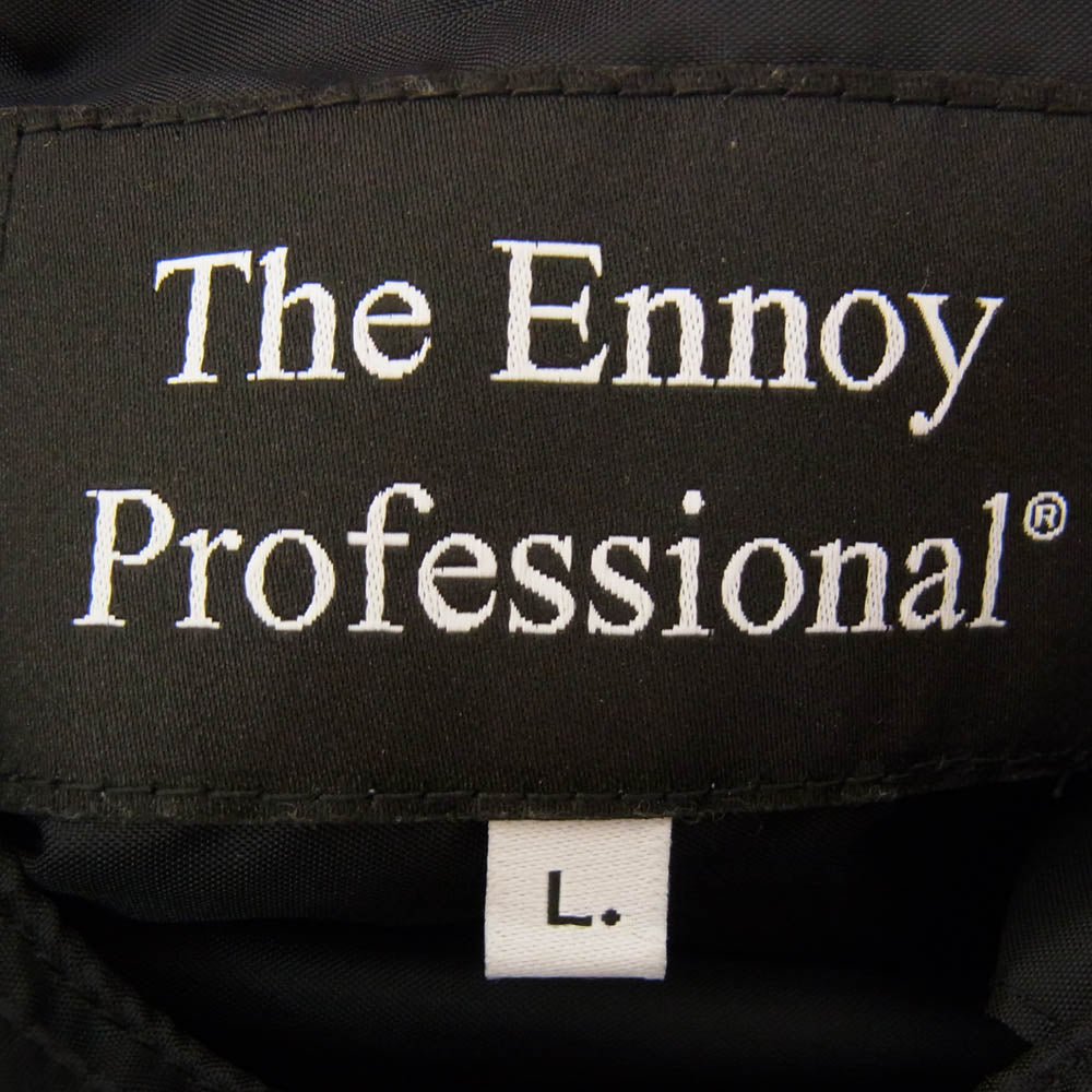 The Ennoy Professional ザ エンノイ プロフェッショナル PACKABLE NYLON JACKET ロゴ刺繍 パッカブル ナイロン ジャケット ブラック系 L【中古】