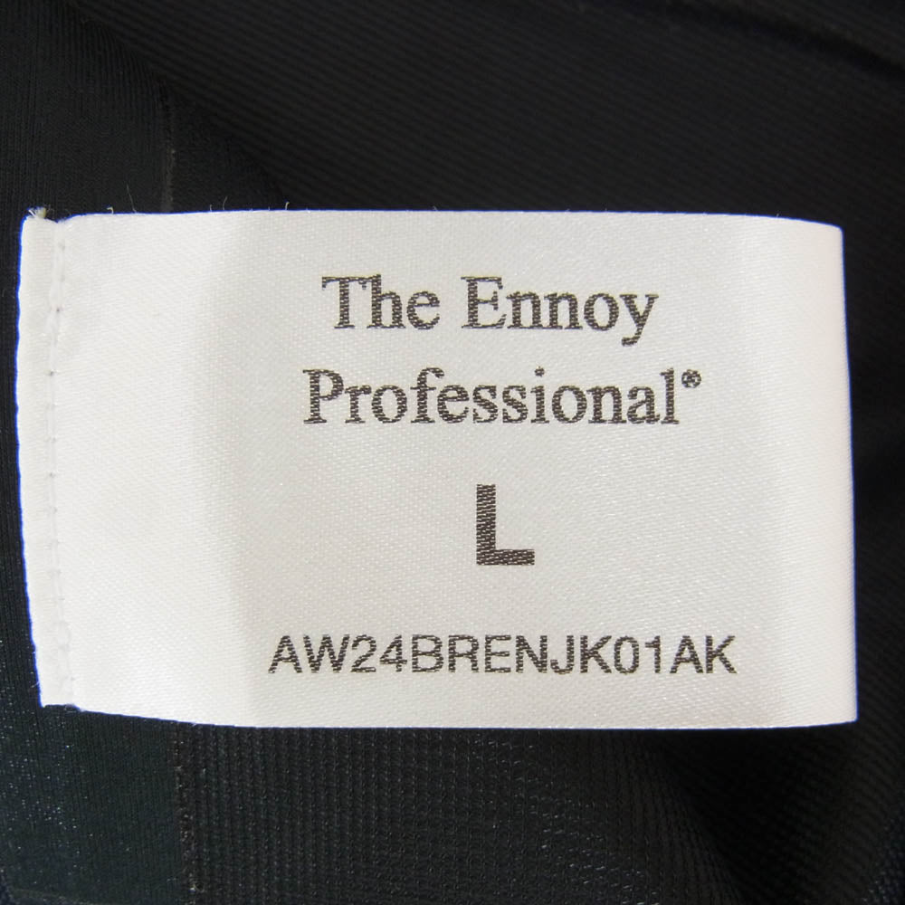 The Ennoy Professional ザ エンノイ プロフェッショナル 3LAYER SHELL JACKET ロゴ刺繍 3レイヤー シェル ジャケット ブラック系 L【中古】