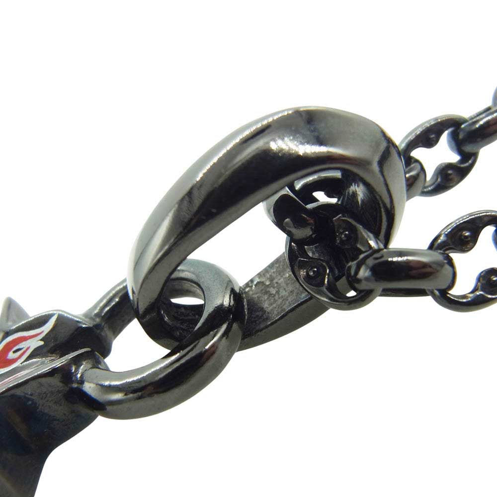 STARLIN GEAR スターリンギア グルーブクロスペンダントトップ アンカーチェーンネックレス ブラックコーティング シルバー925 ブラック系【中古】