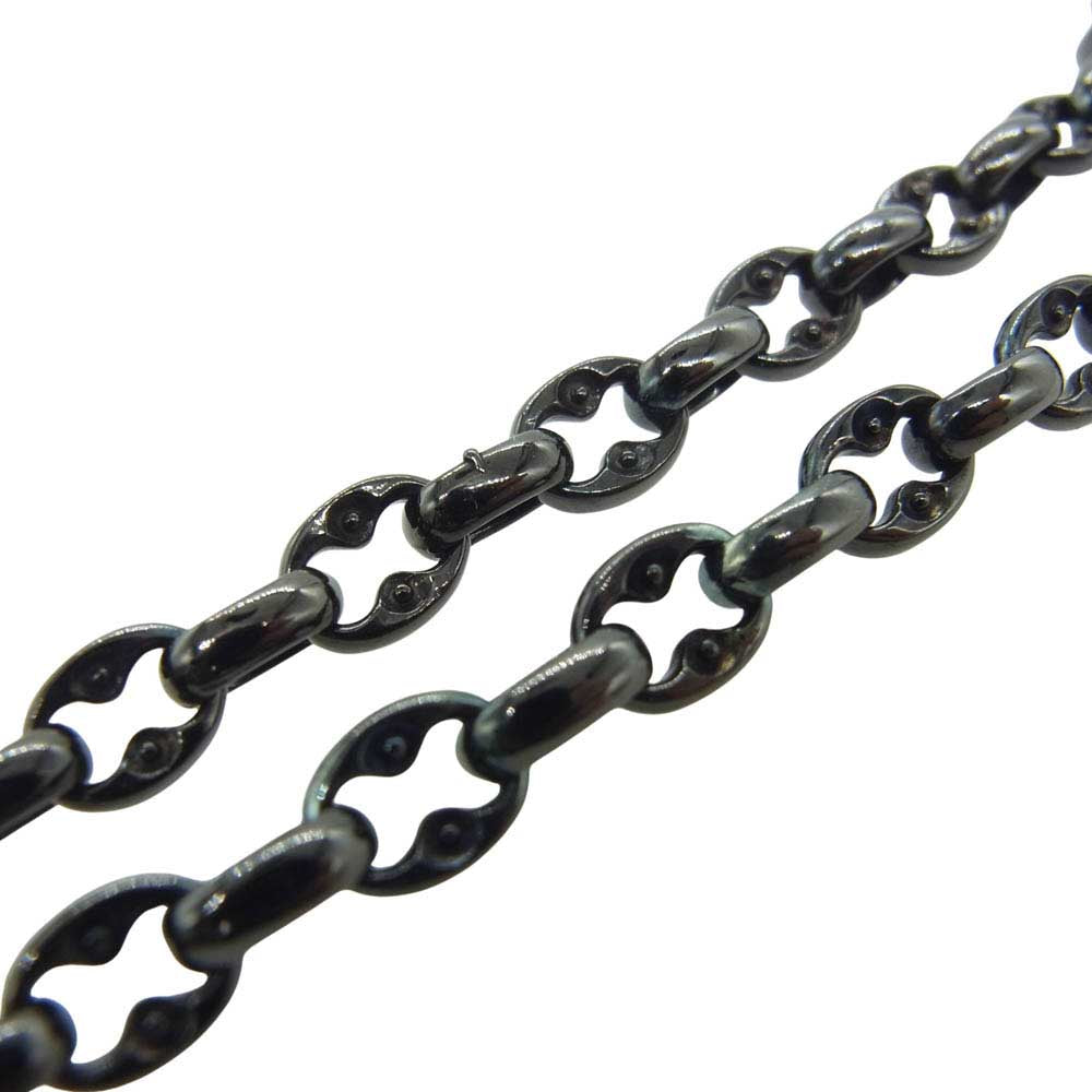 STARLIN GEAR スターリンギア グルーブクロスペンダントトップ アンカーチェーンネックレス ブラックコーティング シルバー925 ブラック系【中古】