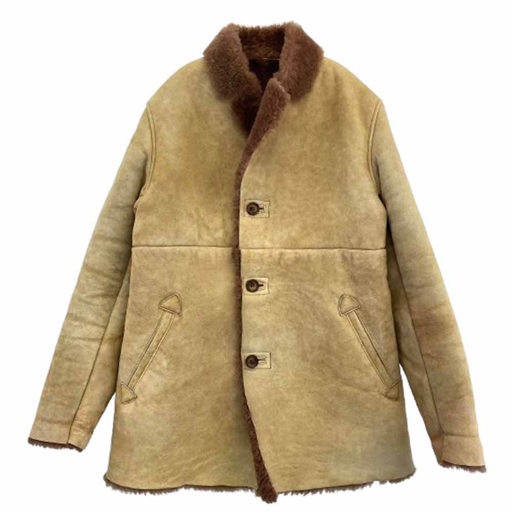 サノバチーズ THE MU JKT シープスキン ムートンコート ジャケット ライトブラウン系 M【中古】