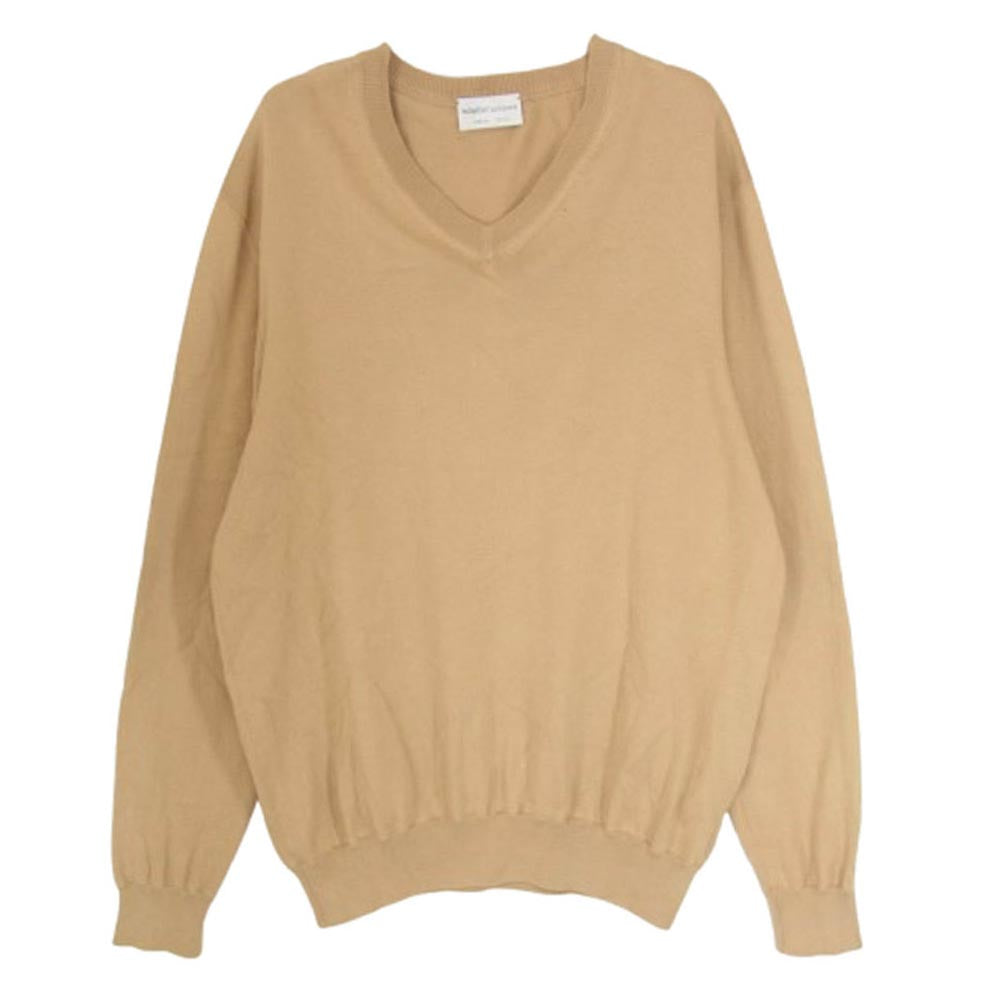セッテフィーリ カシミア SF-09-308-212 コットン100％ Vネック ニット セーター ベージュ系 M【中古】