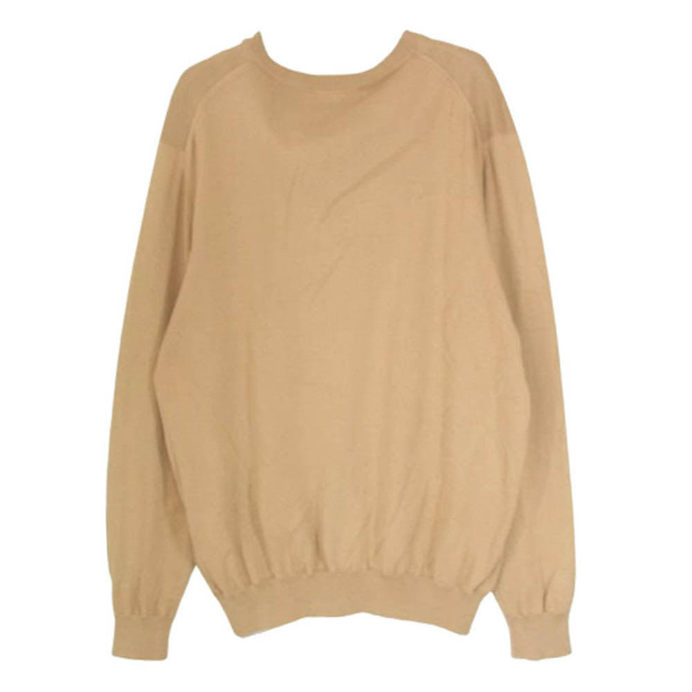 セッテフィーリ カシミア SF-09-308-212 コットン100％ Vネック ニット セーター ベージュ系 M【中古】