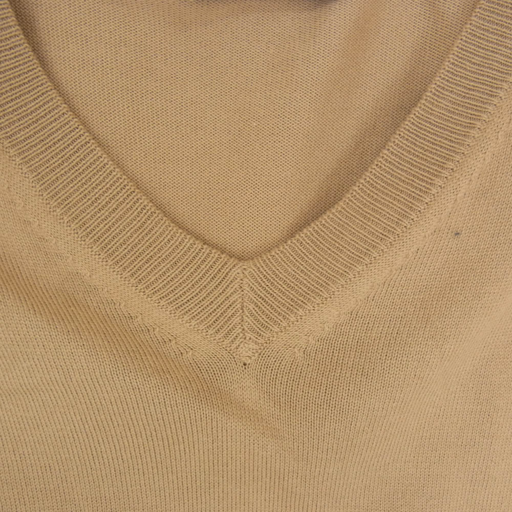 セッテフィーリ カシミア SF-09-308-212 コットン100％ Vネック ニット セーター ベージュ系 M【中古】