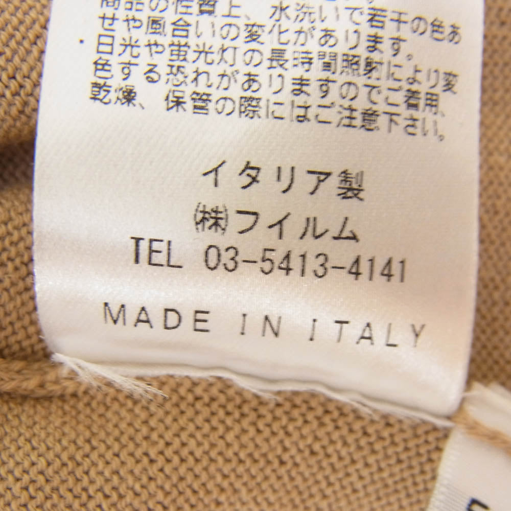 セッテフィーリ カシミア SF-09-308-212 コットン100％ Vネック ニット セーター ベージュ系 M【中古】