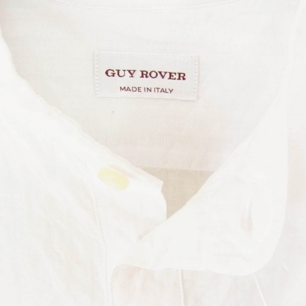 GUY ROVER ギローバー 24-11-2052-531-01-20 Brilla per il gusto 別注 シアサッカー プルオーバー バンドカラーシャツ 長袖 シャツ ホワイト系 L【極上美品】【中古】