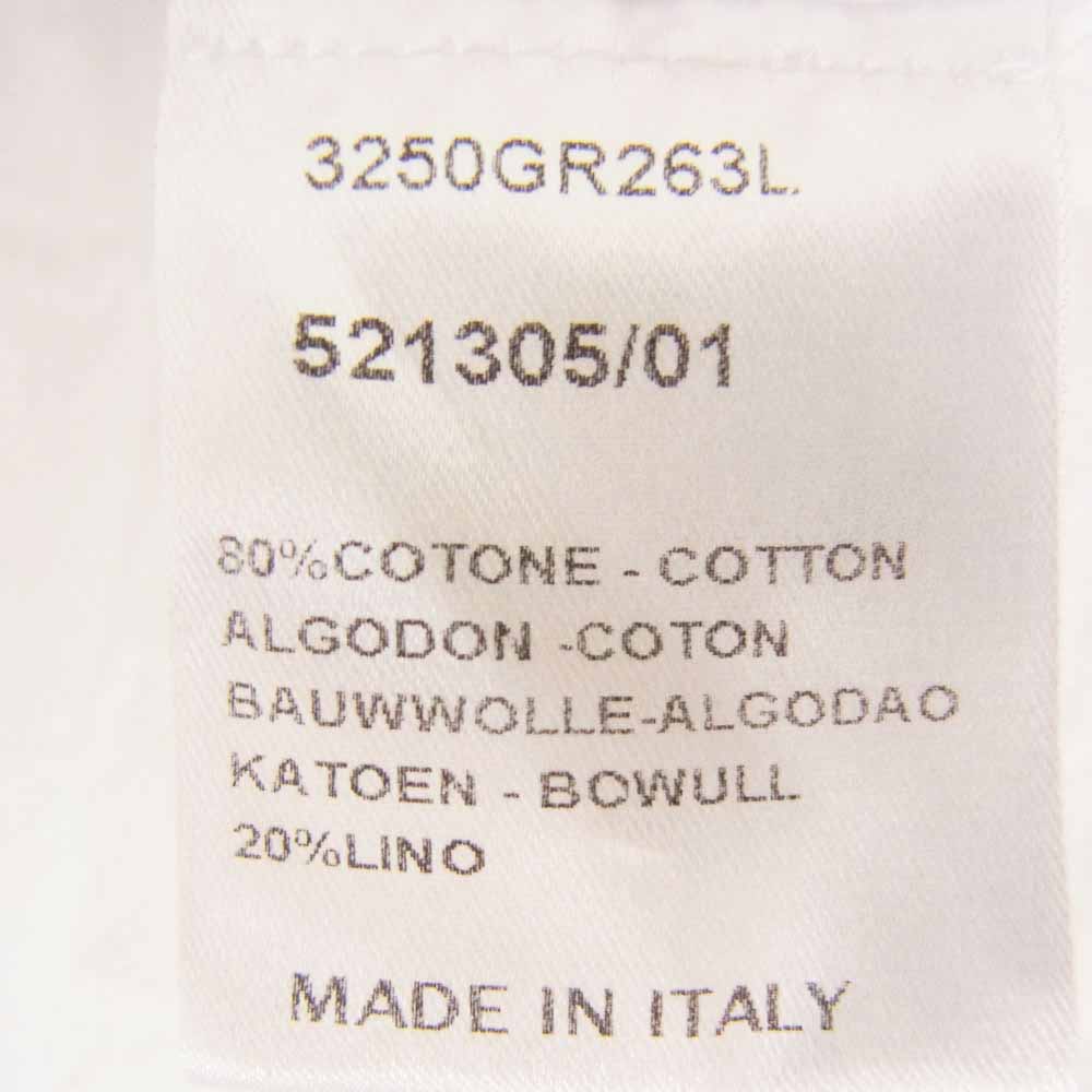 GUY ROVER ギローバー 24-11-2052-531-01-20 Brilla per il gusto 別注 シアサッカー プルオーバー バンドカラーシャツ 長袖 シャツ ホワイト系 L【極上美品】【中古】