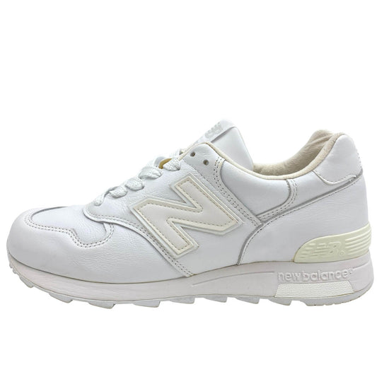 NEW BALANCE ニューバランス M1400B made in USA オールレザー ローカット スニーカー ホワイト系 26cm【中古】