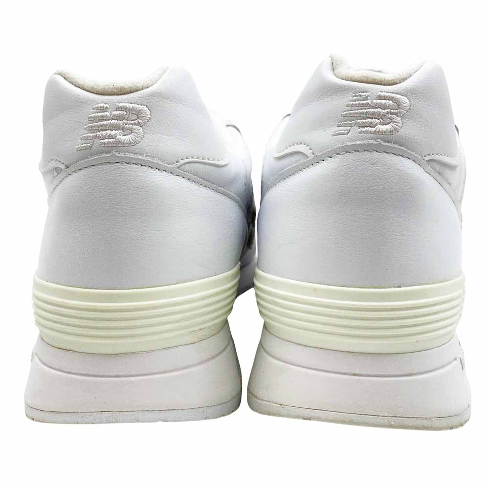NEW BALANCE ニューバランス M1400B made in USA オールレザー ローカット スニーカー ホワイト系 26cm【中古】
