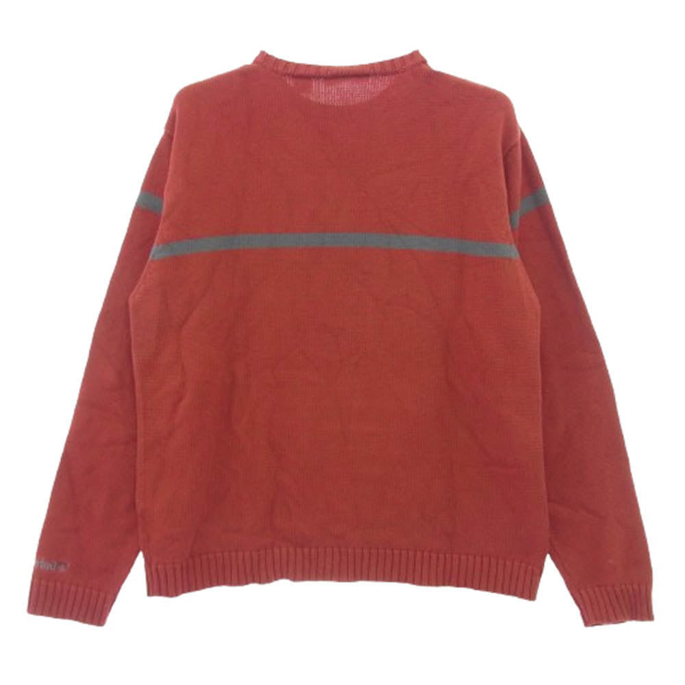 Timberland ティンバーランド Vintage ヴィンテージ 90s 袖ロゴ刺繍 ニット セーター エンジ系 XL【中古】