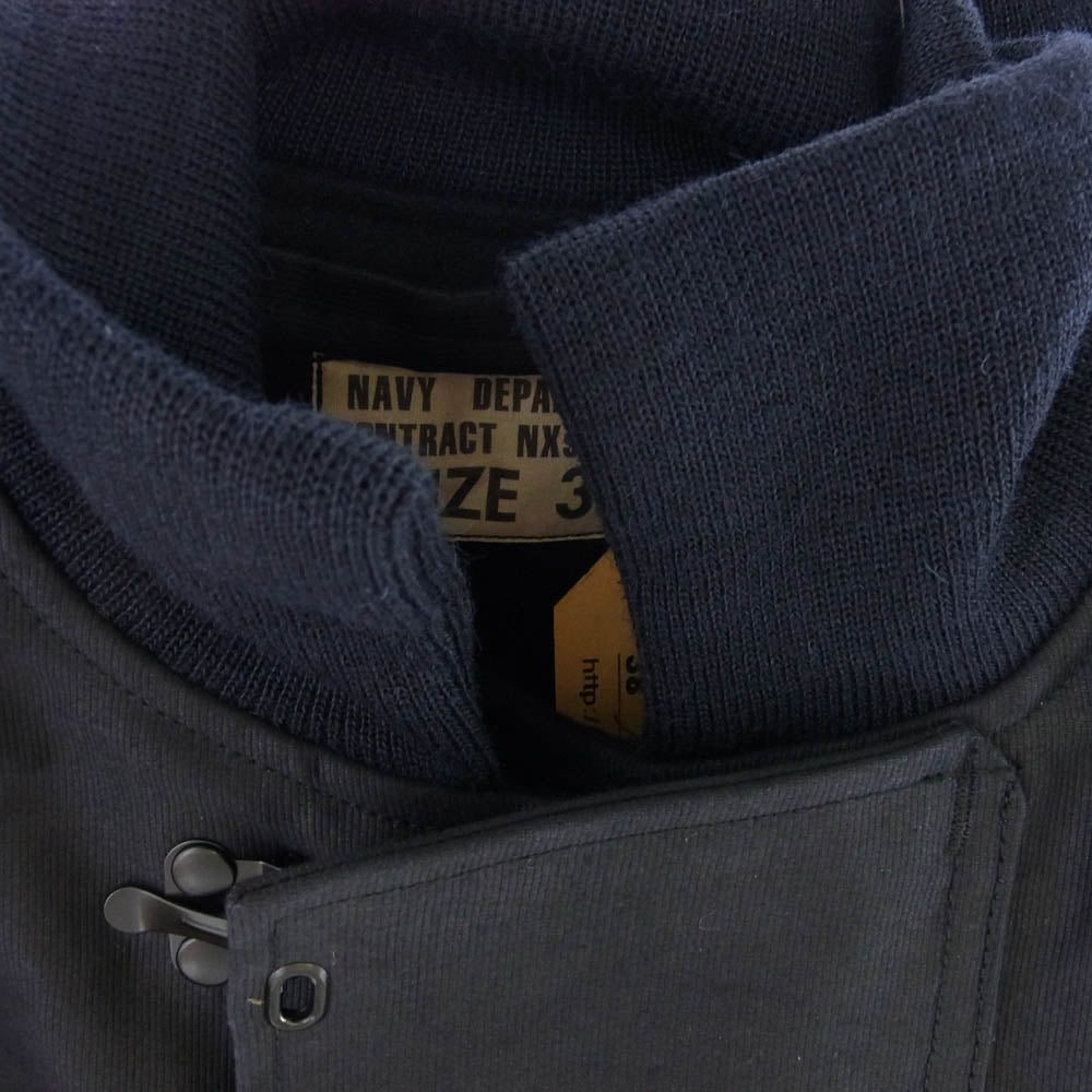 Buzz Rickson's バズリクソンズ BR15585 JACKET DECK HOOK CONTRACT NXs 15461 ウインドフラップ デッキジャケット ダークネイビー系 38【極上美品】【中古】