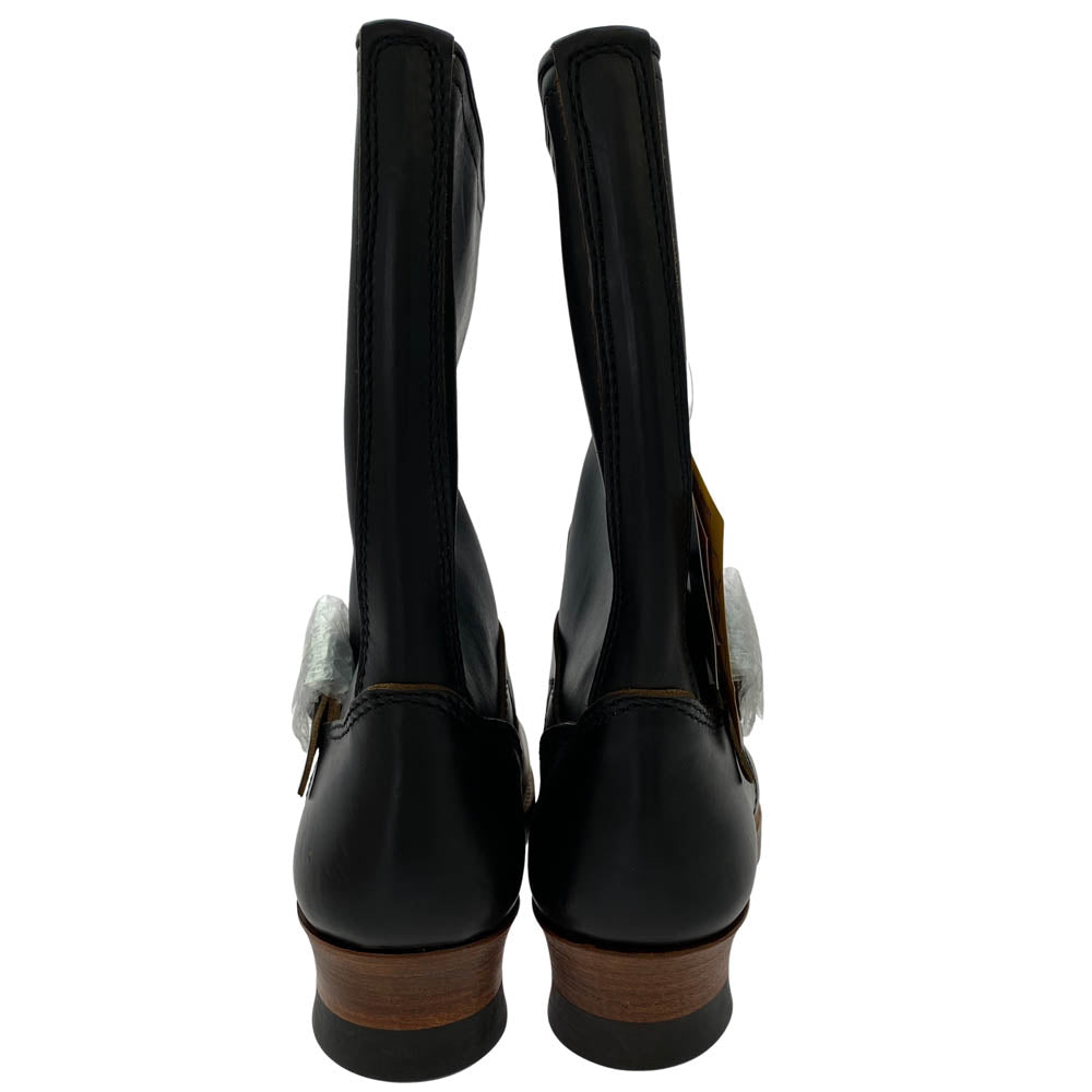 LONE WOLF ロンウルフ LW00300 Engineer boots 真鍮バックル エンジニアブーツ ブラック系 8 1/2【極上美品】【中古】