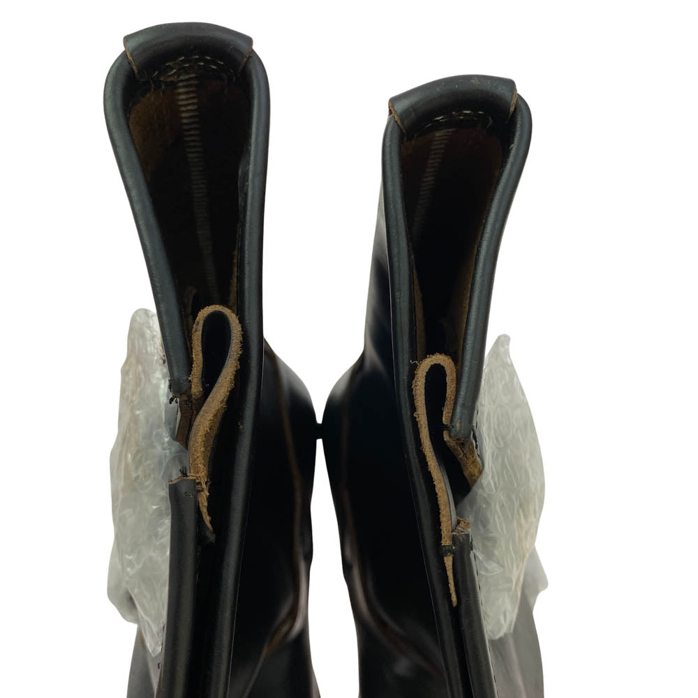 LONE WOLF ロンウルフ LW00300 Engineer boots 真鍮バックル エンジニアブーツ ブラック系 8 1/2【極上美品】【中古】