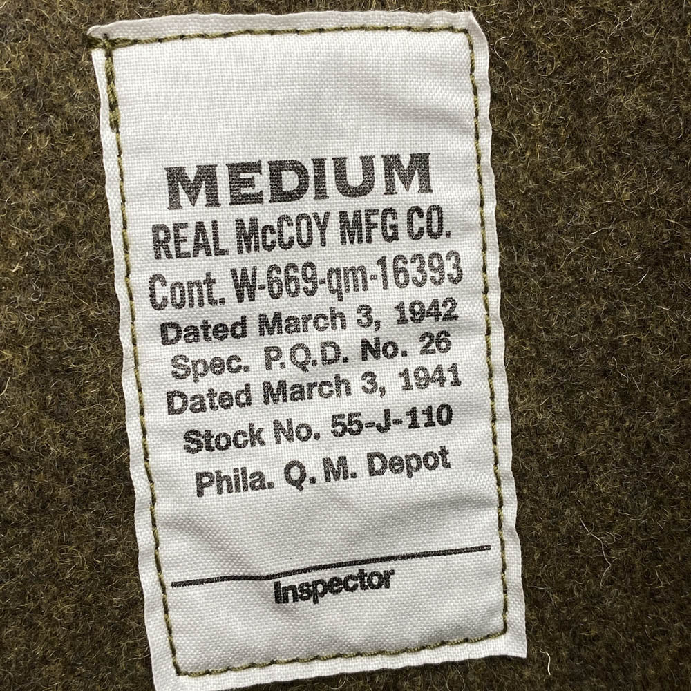 The REAL McCOY'S ザリアルマッコイズ MJ16104 W-669-qm-16393 TANKERS タンカース ミリタリー ジャケット カーキ系 M【美品】【中古】