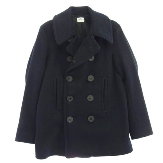 The REAL McCOY'S ザリアルマッコイズ MJ10116 NAVAL CLOTHING FACTORY PEA COAT Pコート ピーコート ネイビー系 38【美品】【中古】