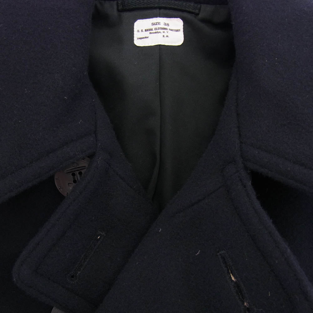 The REAL McCOY'S ザリアルマッコイズ MJ10116 NAVAL CLOTHING FACTORY PEA COAT Pコート ピーコート ネイビー系 38【美品】【中古】