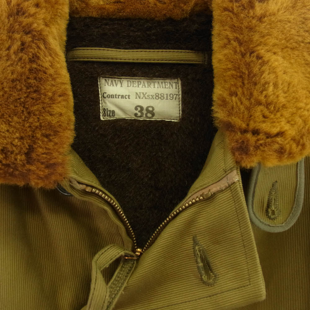 The REAL McCOY'S ザリアルマッコイズ MJ21104 N-1 DECK JACKET デッキジャケット カーキ系 38【美品】【中古】