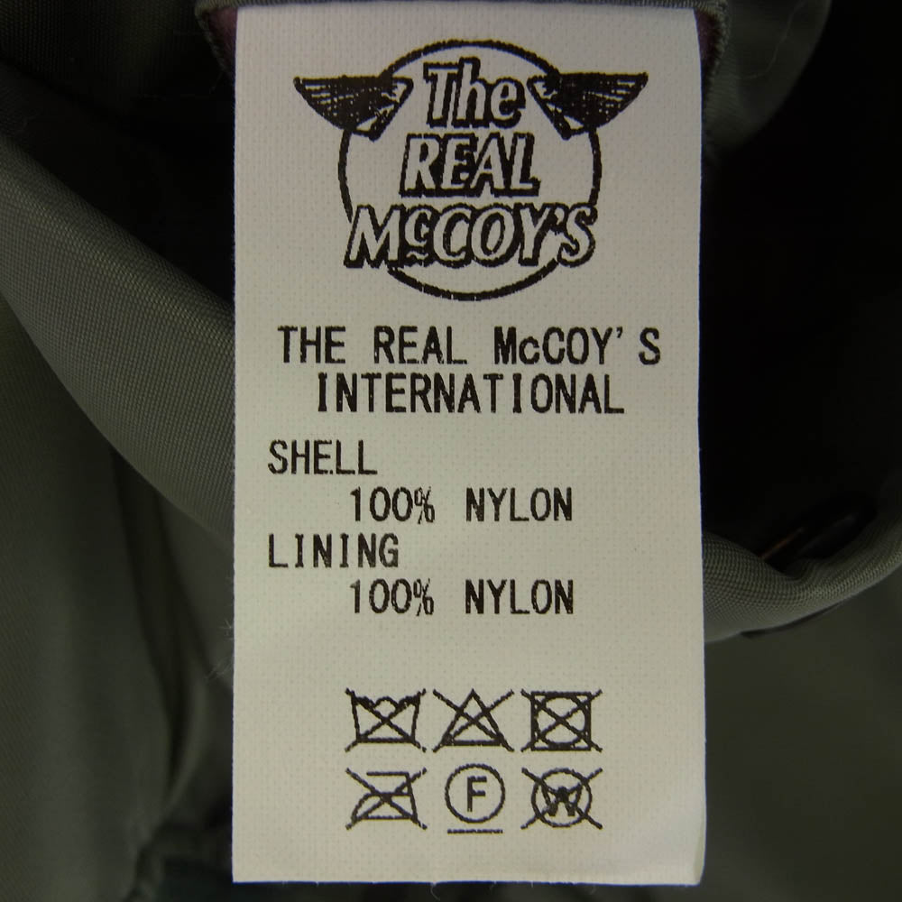 The REAL McCOY'S ザリアルマッコイズ MJ20107 TYPE B-15D REAL McCOY MFG. CO. フライトジャケット カーキ系 38【美品】【中古】