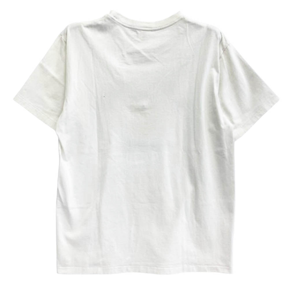 A BATHING APE アベイシングエイプ 001TEG301040X ヘッド フレイム カレッジ ロゴ プリント カットソー 半袖 Tシャツ ホワイト ホワイト系 L【中古】