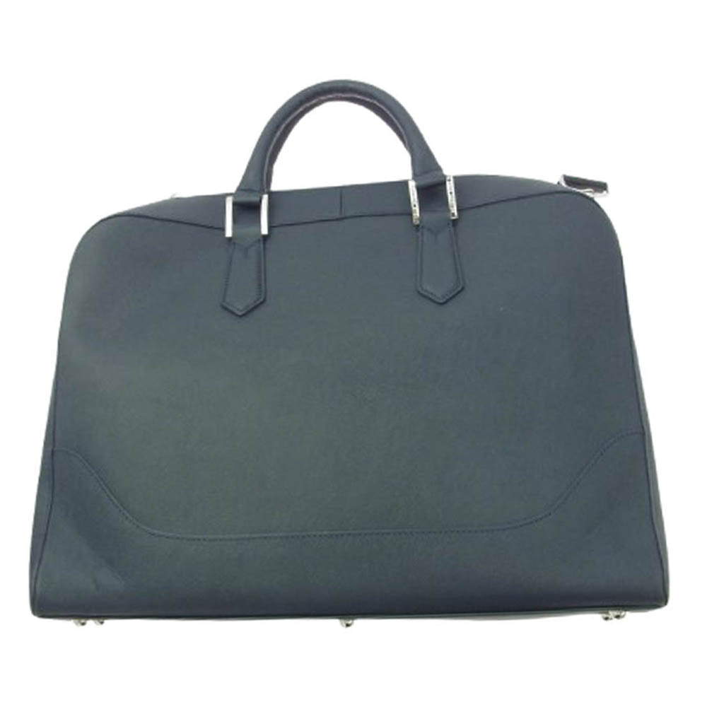 PELLE MORBIDA ペッレモルビダ CA013B- CAPITANO キャピターノ レザー ブリーフケース ビジネス バッグ ネイビー系【中古】