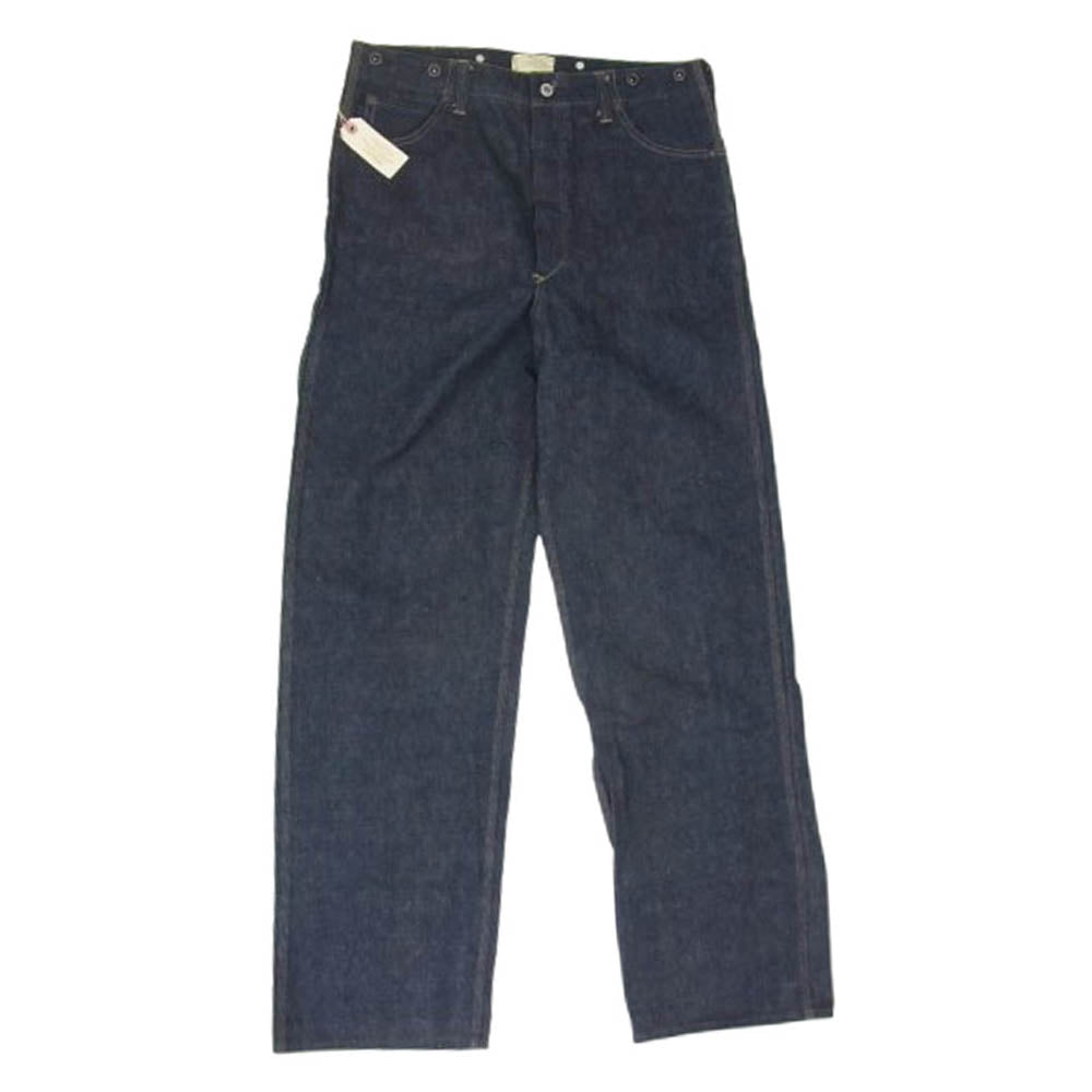 オールドジョー 15-S/S-TNT サスペンダーボタン バックシンチ ワイド シルエット ワーク デニム パンツ インディゴブルー系 34【極上美品】【中古】
