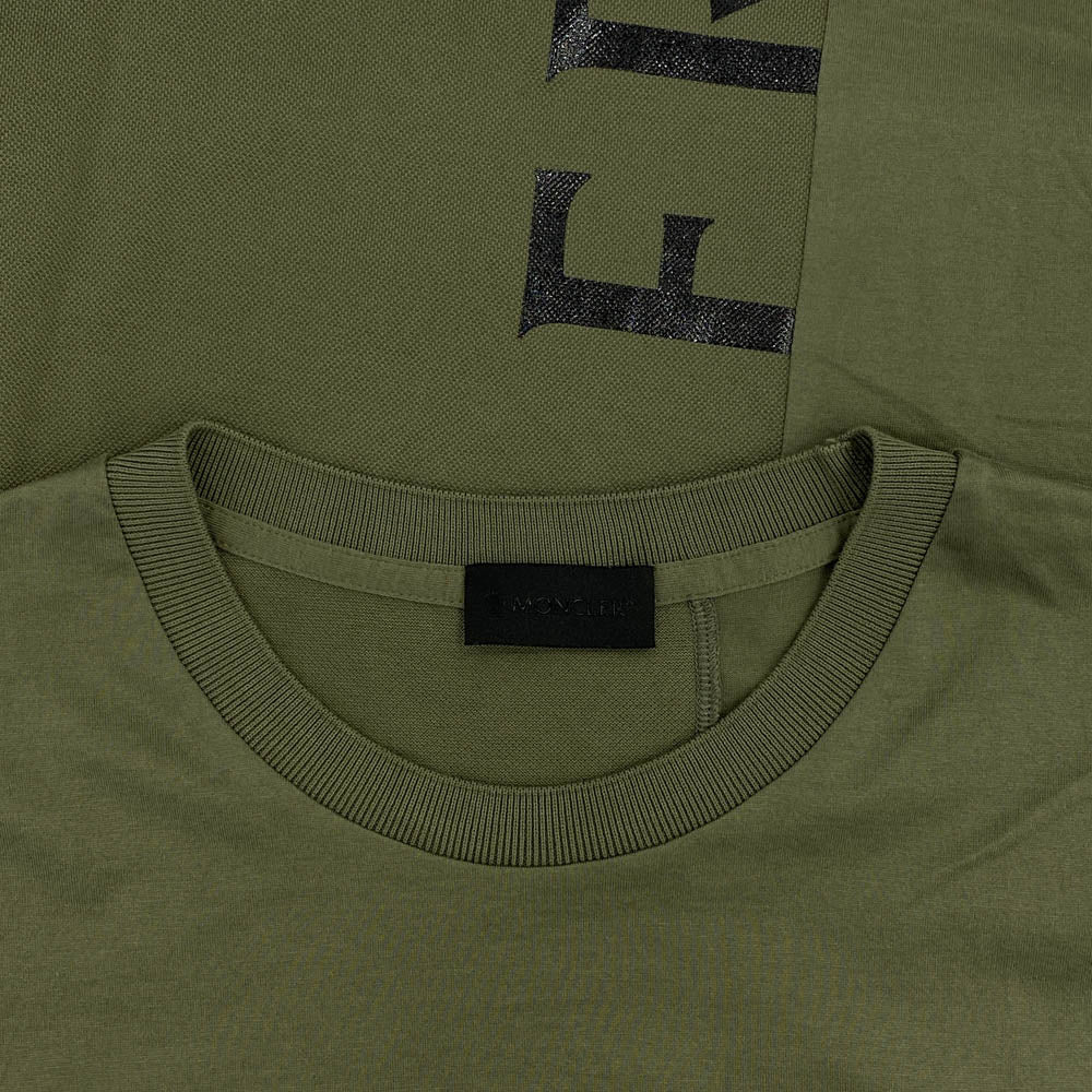 MONCLER モンクレール K10918C00073 COTTON SS T-SHIRT 半袖 Tシャツ モスグリーン系 M【中古】