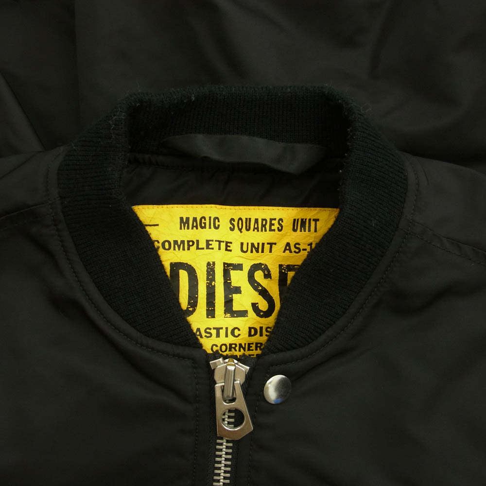 DIESEL ディーゼル AS-1507-3 MA-1 ミリタリー ブルゾン フライト ジャケット ブラック系 M【中古】