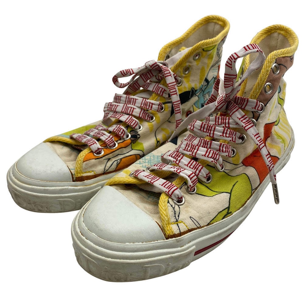 Dior ディオール カートゥーン ハイカット スニーカー マルチカラー系 39【中古】