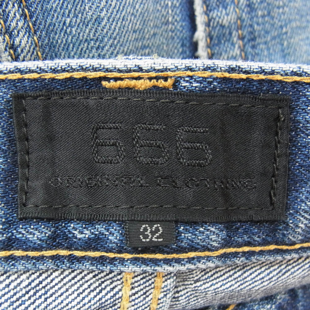 ロクロクロク デニム ジーンズ パンツ インディゴブルー系 32【中古】