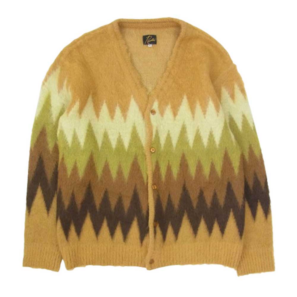 Needles ニードルス LQ274 Mohair Cardigan Zigzag モヘア カーディガン ブラウン系 XL【中古】