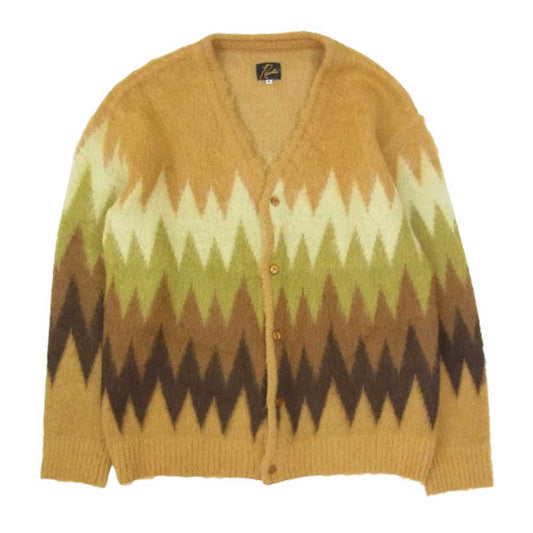Needles ニードルス LQ274 Mohair Cardigan Zigzag モヘア カーディガン ブラウン系 XL【中古】