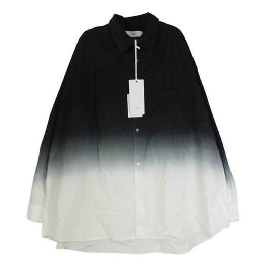 GRAPHPAPER グラフペーパー 24SS GM241-50001C Broad L/S Oversized Regular Collar Shirt 長袖 シャツ ホワイト ブラック系 2【中古】