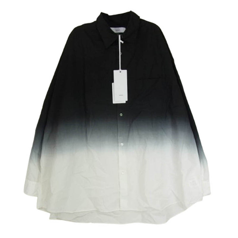 GRAPHPAPER グラフペーパー 24SS GM241-50001C Broad L/S Oversized Regular Collar Shirt 長袖 シャツ ホワイト ブラック系 2【中古】