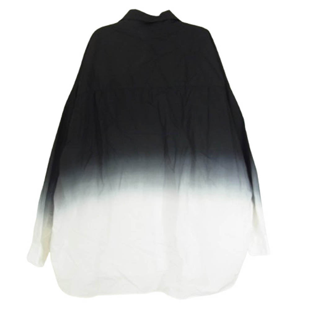 GRAPHPAPER グラフペーパー 24SS GM241-50001C Broad L/S Oversized Regular Collar Shirt 長袖 シャツ ホワイト ブラック系 2【中古】