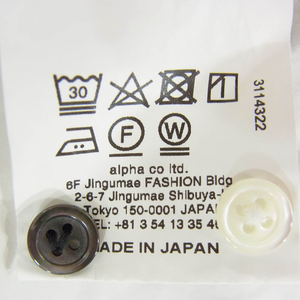 GRAPHPAPER グラフペーパー 24SS GM241-50001C Broad L/S Oversized Regular Collar Shirt 長袖 シャツ ホワイト ブラック系 2【中古】