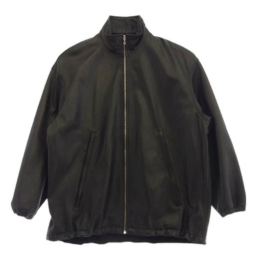 GRAPHPAPER グラフペーパー 24AW GM243-30097 Sheep Leather Track Blouson シープ レザー トラック ブルゾン ジャケット ブラック系 2【美品】【中古】